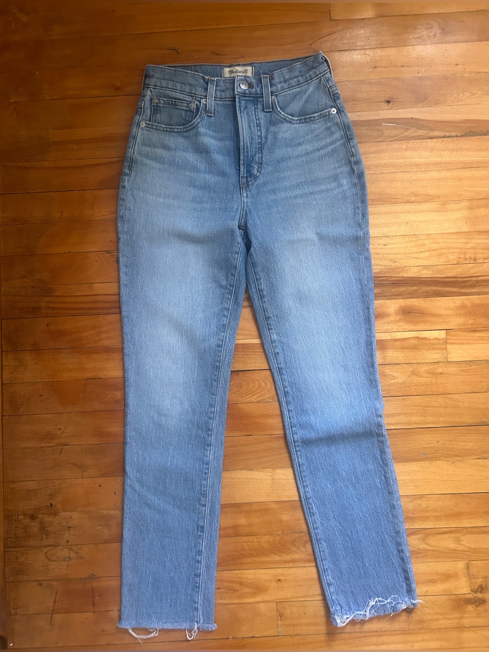 Madewell Light Wash High-Rise Straight-Leg Jeans